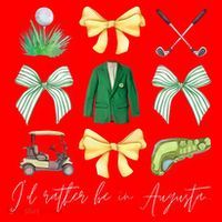 Master Let's Partee Golf Tournament Coquette Bow Santa Hat thumb 1