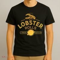 Maine Lobster Roll Vintage Distressed Sea Life T-Shirt thumb 3