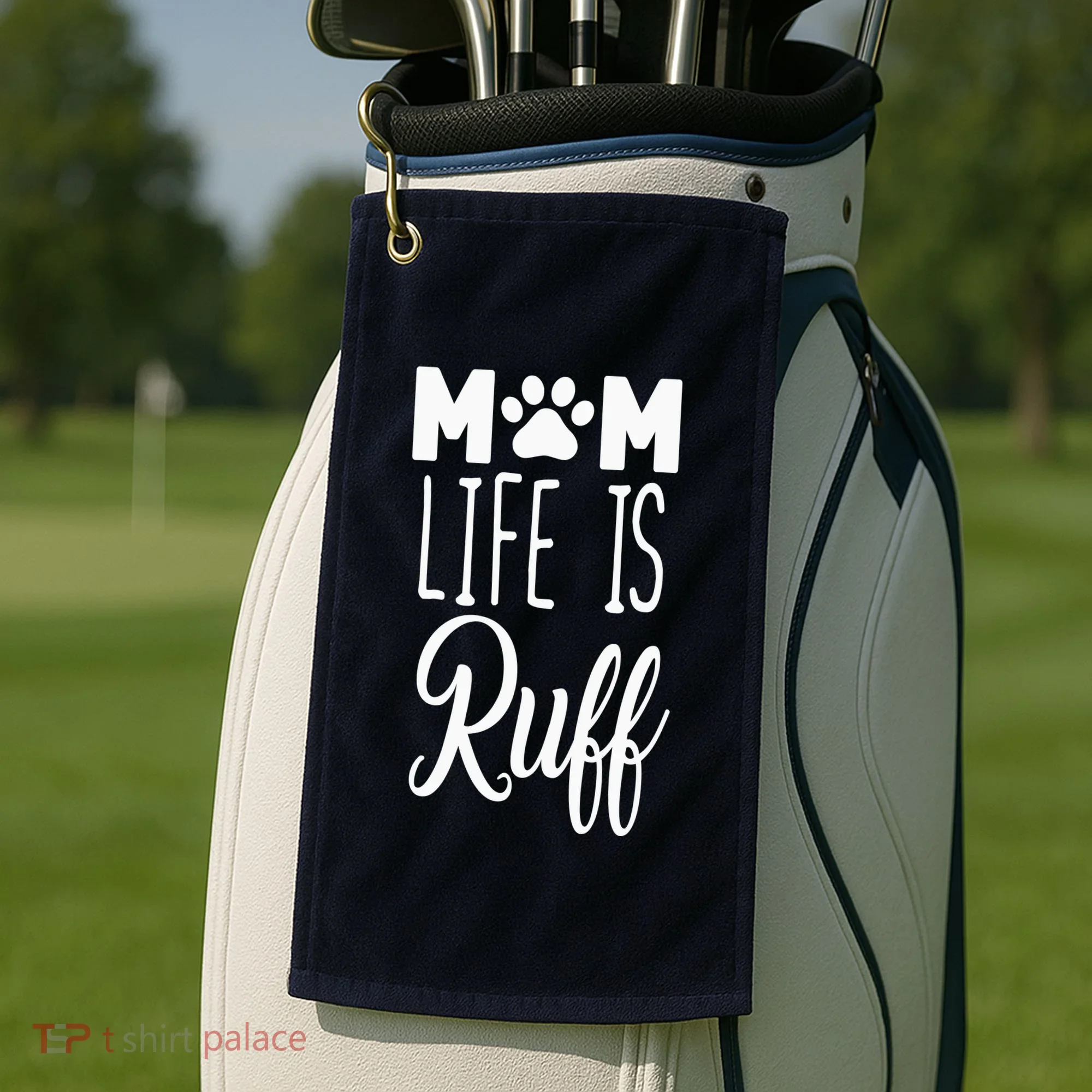 Mom Life Is Ruff Golf Towel