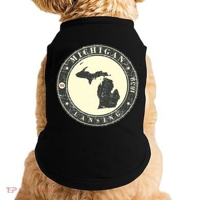 Michigan Lansing Retro Doggie Tank