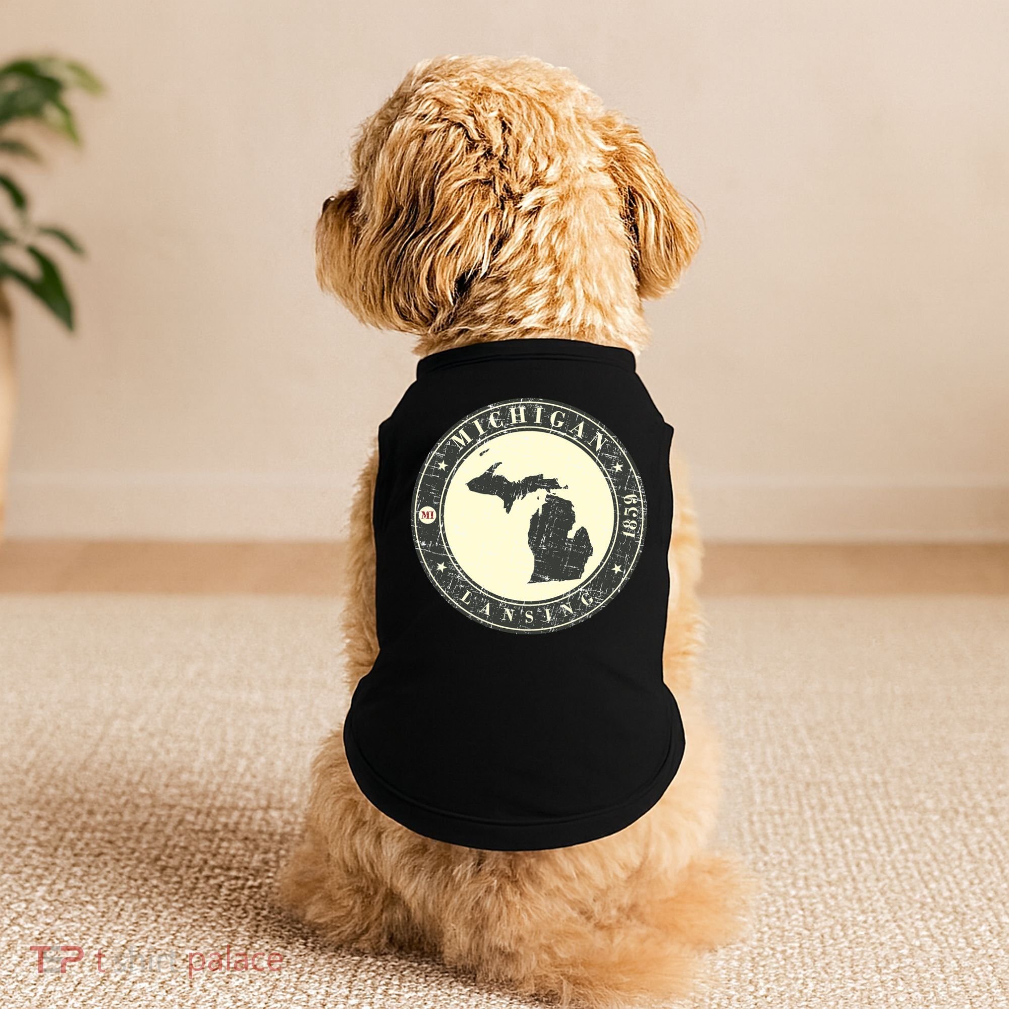 Michigan Lansing Retro Doggie Tank