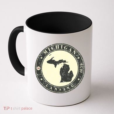 Michigan Lansing Retro Coffee Mug