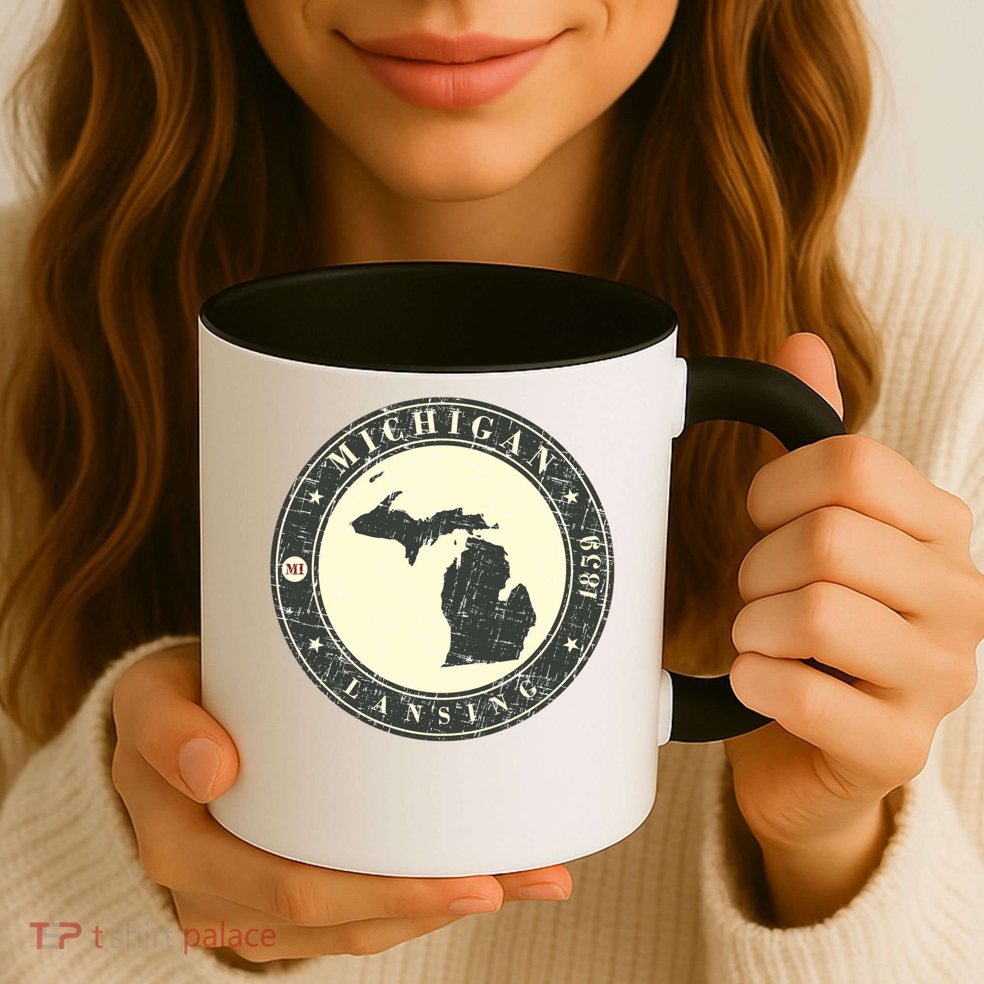 Michigan Lansing Retro Coffee Mug