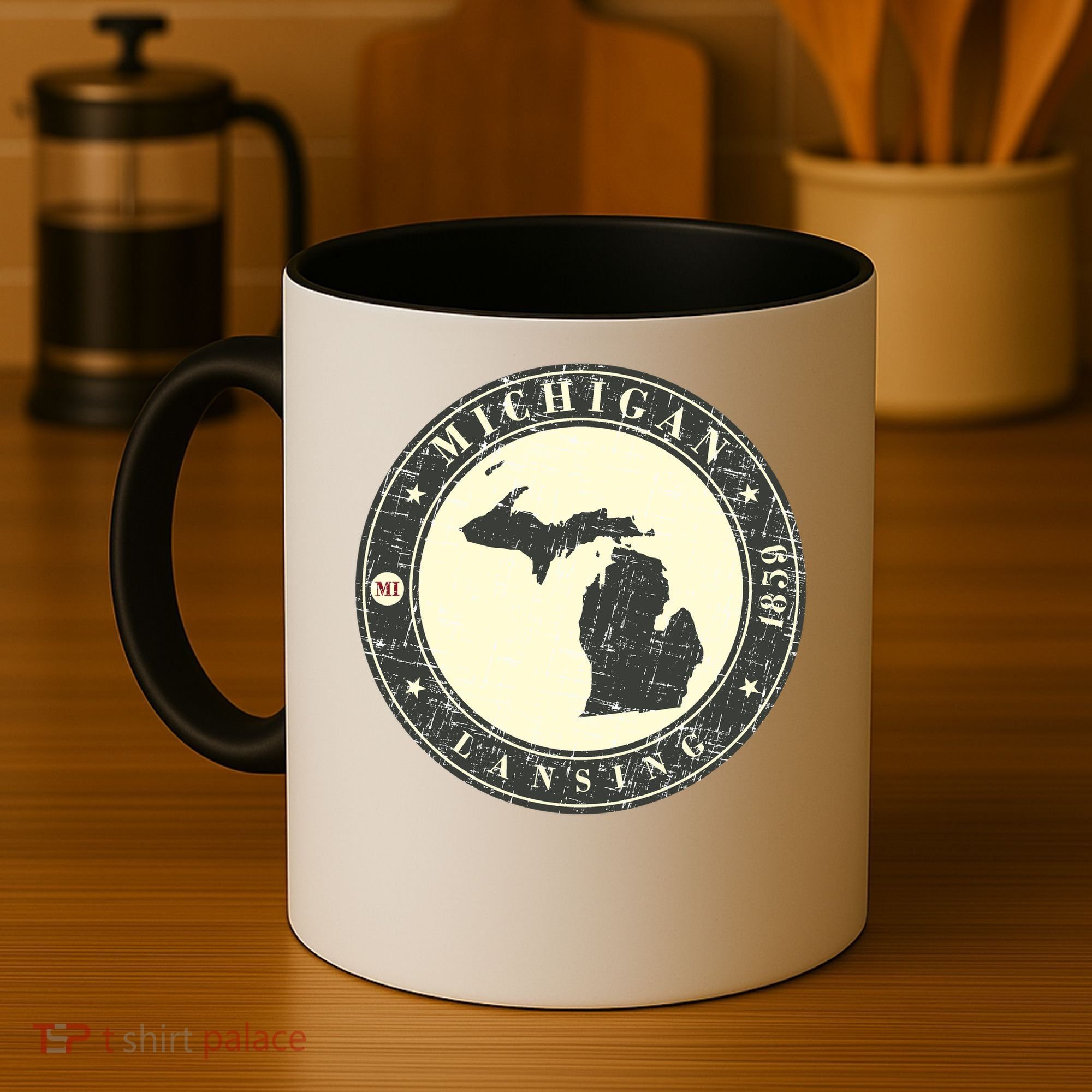 Michigan Lansing Retro Coffee Mug