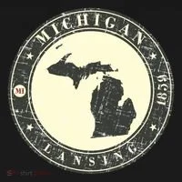 Michigan Lansing Retro Ornament thumb 1