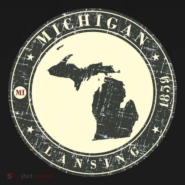 Michigan Lansing Retro Ornament