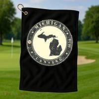 Michigan Lansing Retro Golf Towel thumb 1