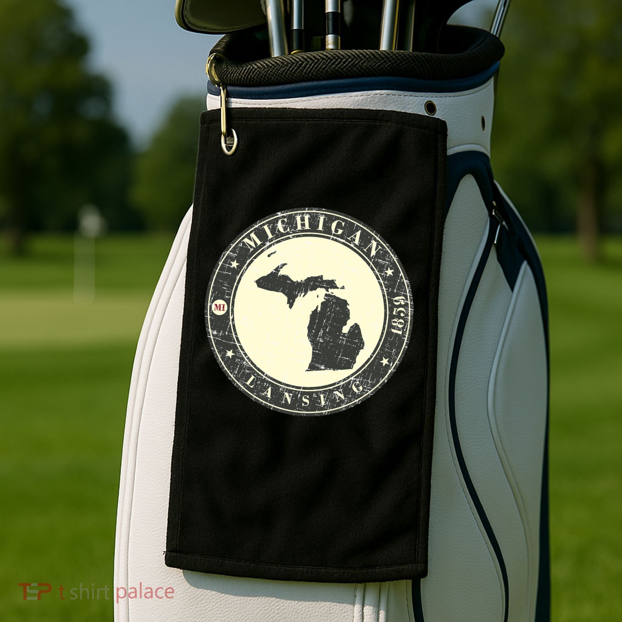 Michigan Lansing Retro Golf Towel