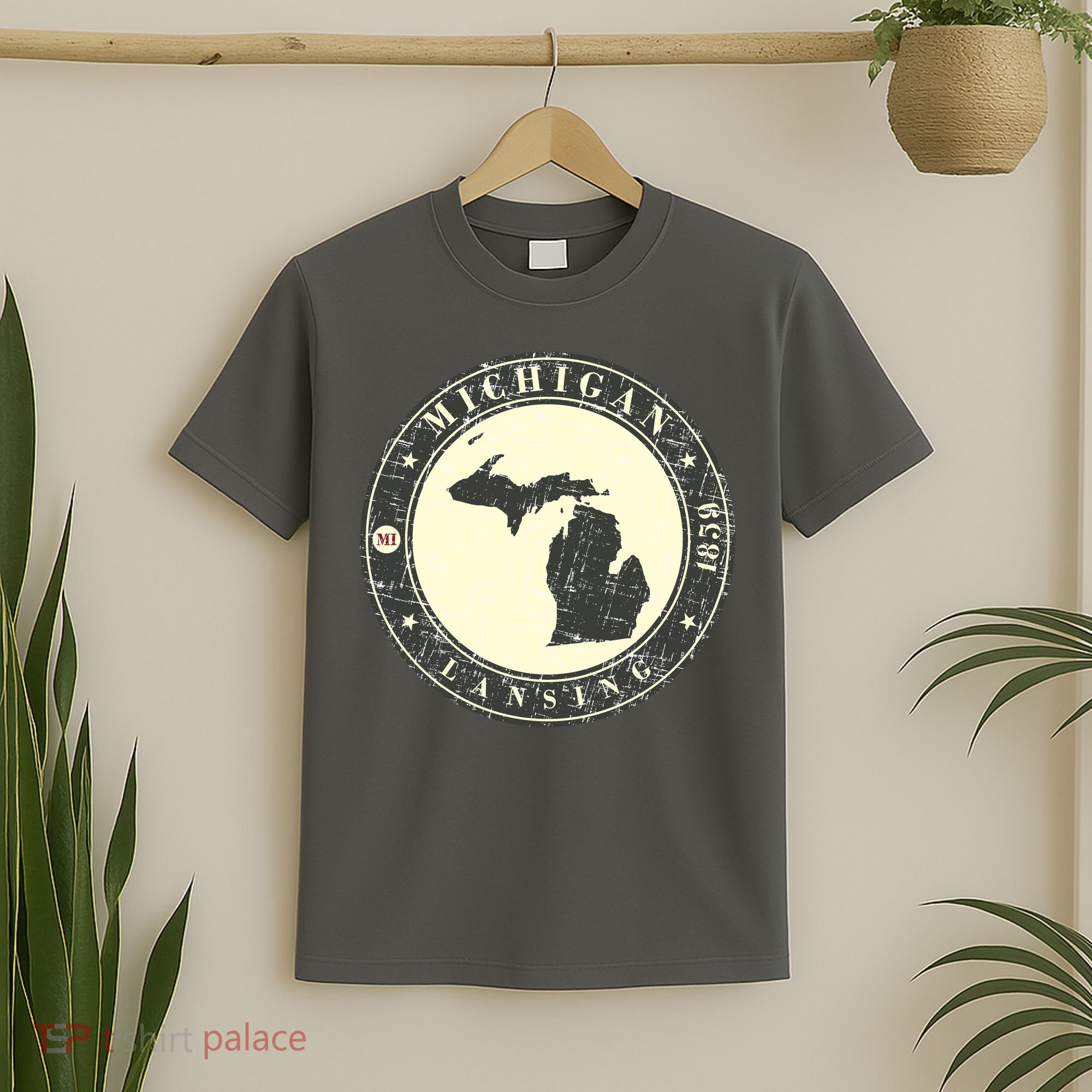 Michigan Lansing Retro T-Shirt
