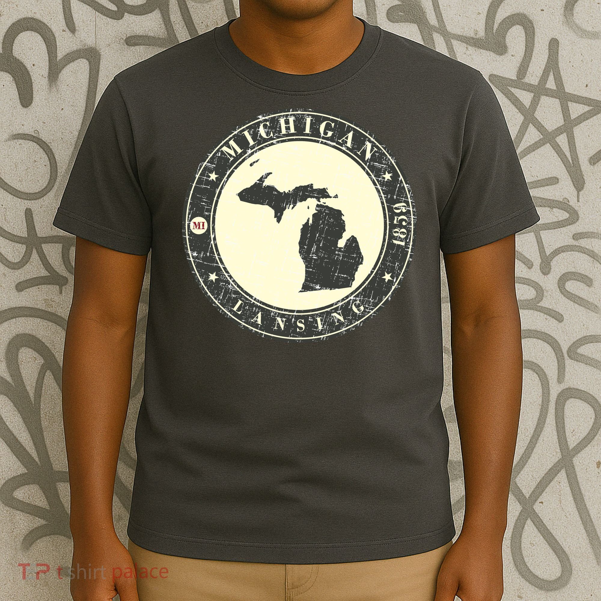 Michigan Lansing Retro T-Shirt