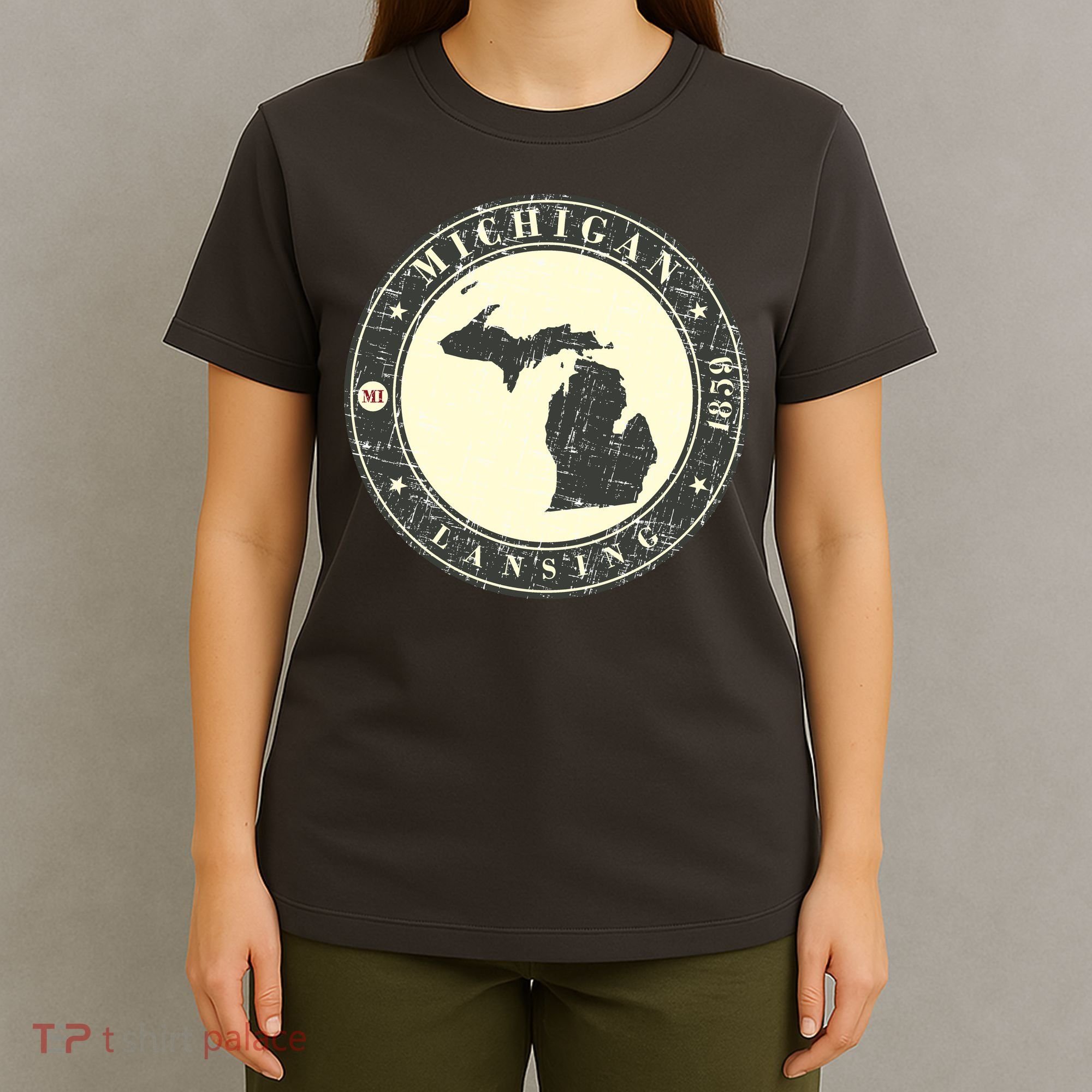 Michigan Lansing Retro T-Shirt