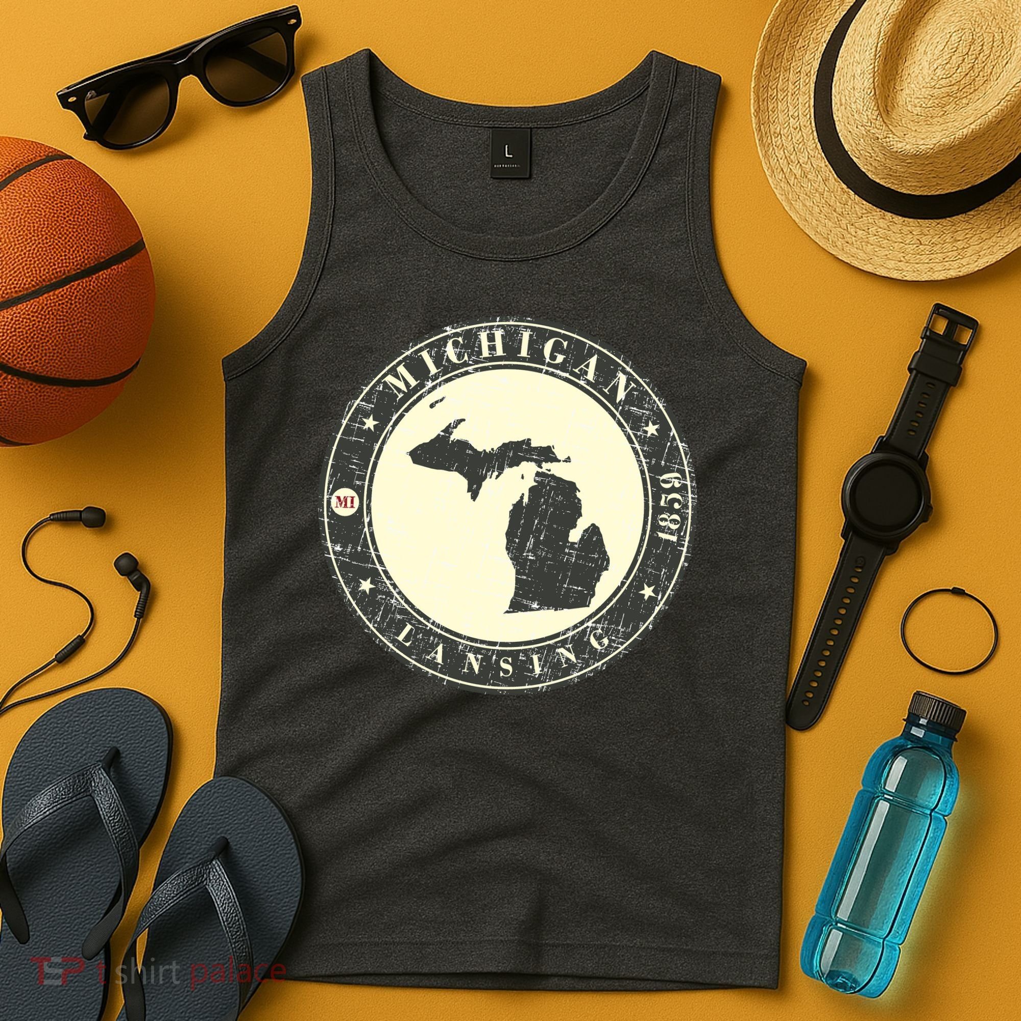 Michigan Lansing Retro Tank Top