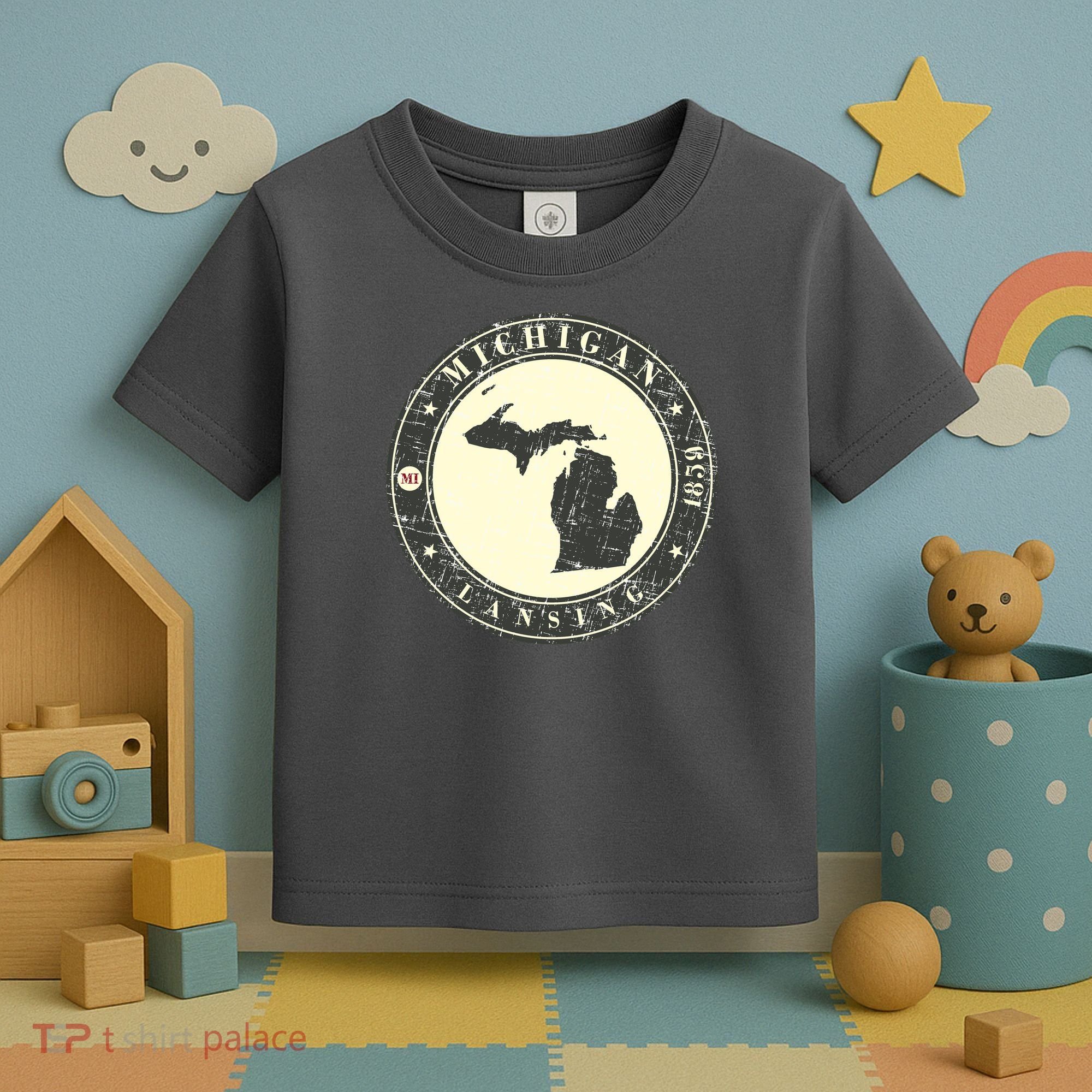 Michigan Lansing Retro Toddler T-Shirt