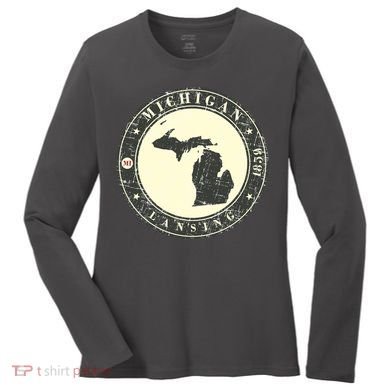 Michigan Lansing Retro Women's Long Sleeve Shirt