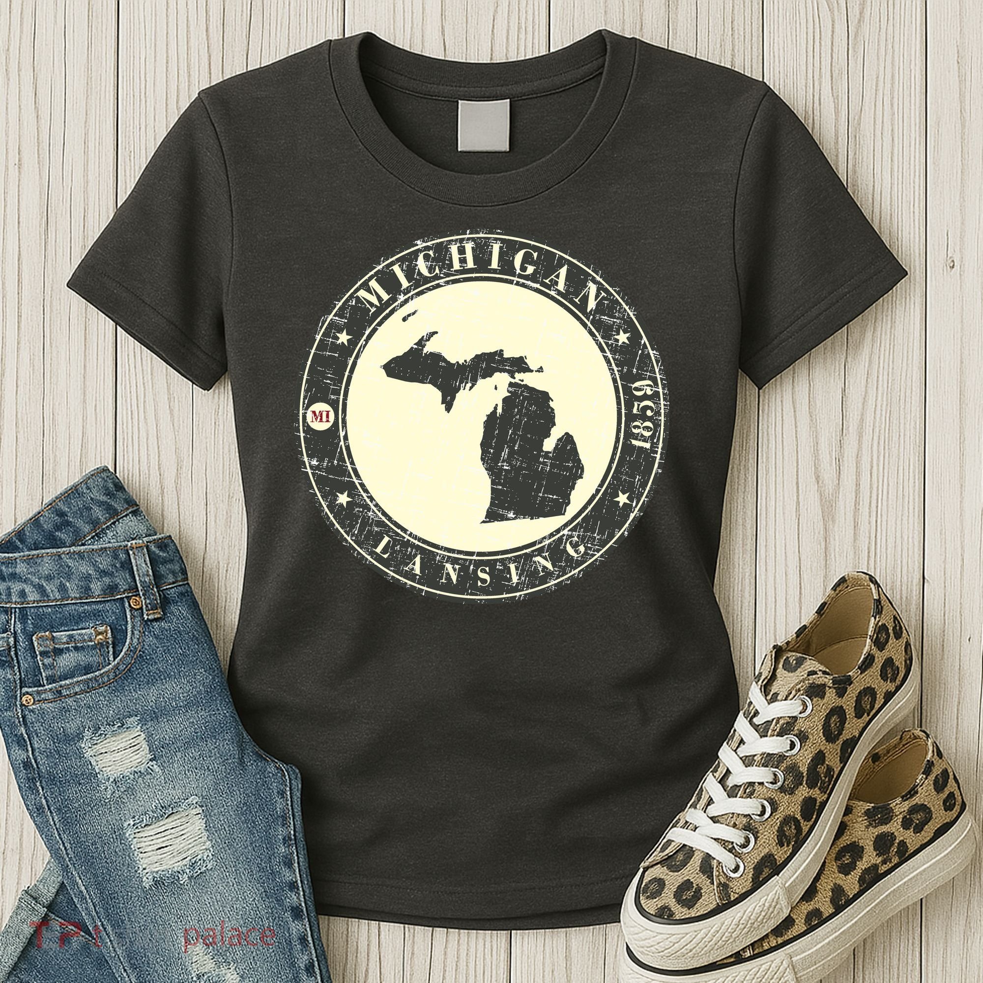 Michigan Lansing Retro Women's T-Shirt