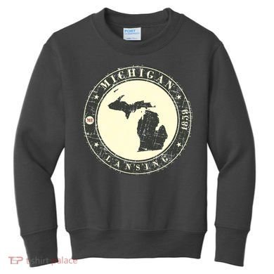 Michigan Lansing Retro Kids Sweatshirt