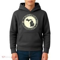 Michigan Lansing Retro Kids Hoodie thumb 4