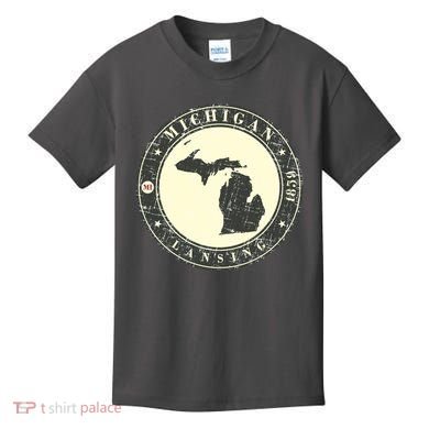Michigan Lansing Retro Kids T-Shirt