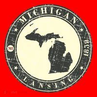 Michigan Lansing Retro Santa Hat thumb 1