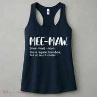 MeeMaw Like Regular Grandma But Cooler Mothers Day MeeMaw Women's Tank Top thumb 3