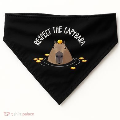 Meme Lover Respect Capybara USA-Made Doggie Bandana