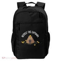 Meme Lover Respect Capybara Backpack thumb 0
