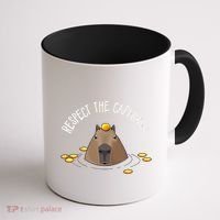 Meme Lover Respect Capybara Coffee Mug thumb 1
