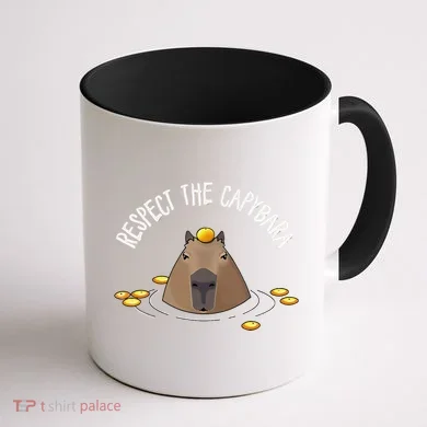 Meme Lover Respect Capybara Coffee Mug back