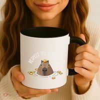 Meme Lover Respect Capybara Coffee Mug thumb 3