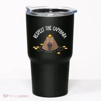 Meme Lover Respect Capybara Tumbler thumb 0