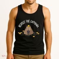 Meme Lover Respect Capybara Tank Top thumb 3