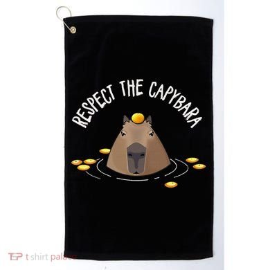 Meme Lover Respect Capybara Golf Towel