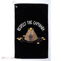 Meme Lover Respect Capybara Golf Towel thumb 0