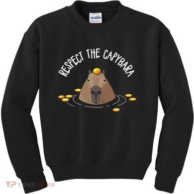 Meme Lover Respect Capybara Kids Sweatshirt