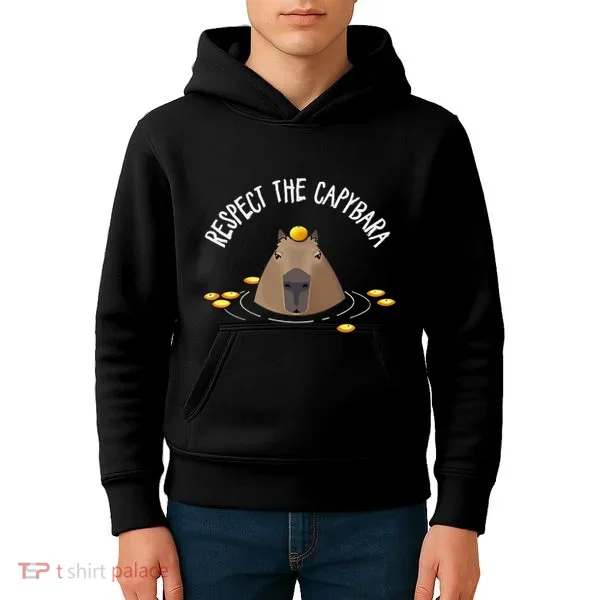 Meme Lover Respect Capybara Kids Hoodie