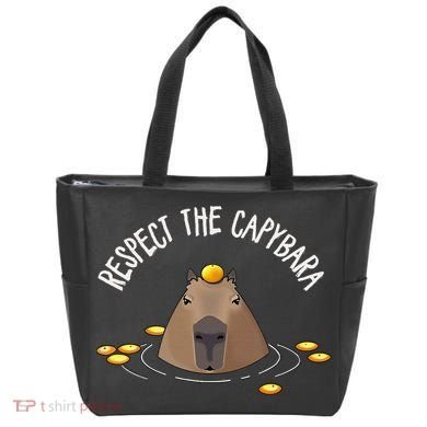 Meme Lover Respect Capybara Tote Bag