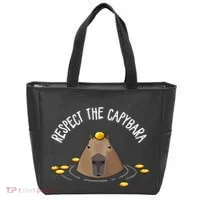 Meme Lover Respect Capybara Tote Bag thumb 0