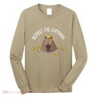 Meme Lover Respect Capybara Long Sleeve Shirt thumb 0