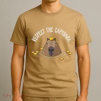 Meme Lover Respect Capybara T-Shirt thumb 3