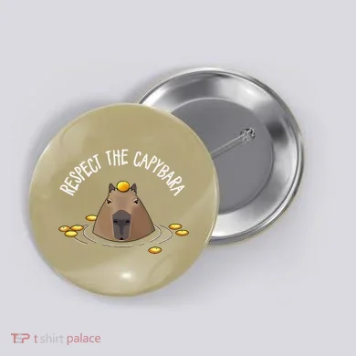Meme Lover Respect Capybara Button