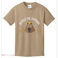 Meme Lover Respect Capybara Kids T-Shirt thumb 0