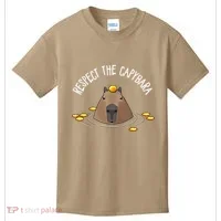 Meme Lover Respect Capybara Kids T-Shirt thumb 0