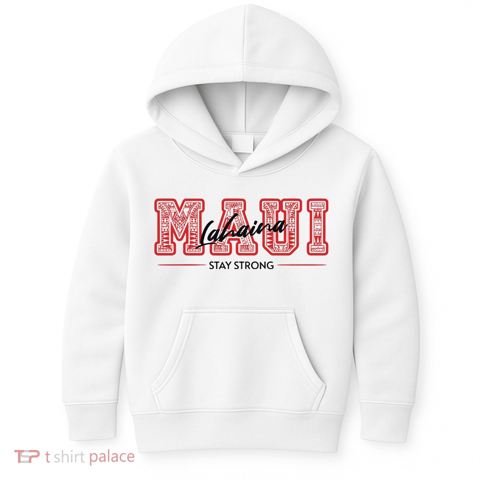 Maui Lahaina Stay Strong Maui Wildfire Relief Praying & Support Worldwid Kids Hoodie