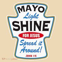 Mayo Light Shine Funny Christian Tote Bag thumb 4