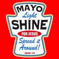 Mayo Light Shine Funny Christian Santa Hat thumb 1