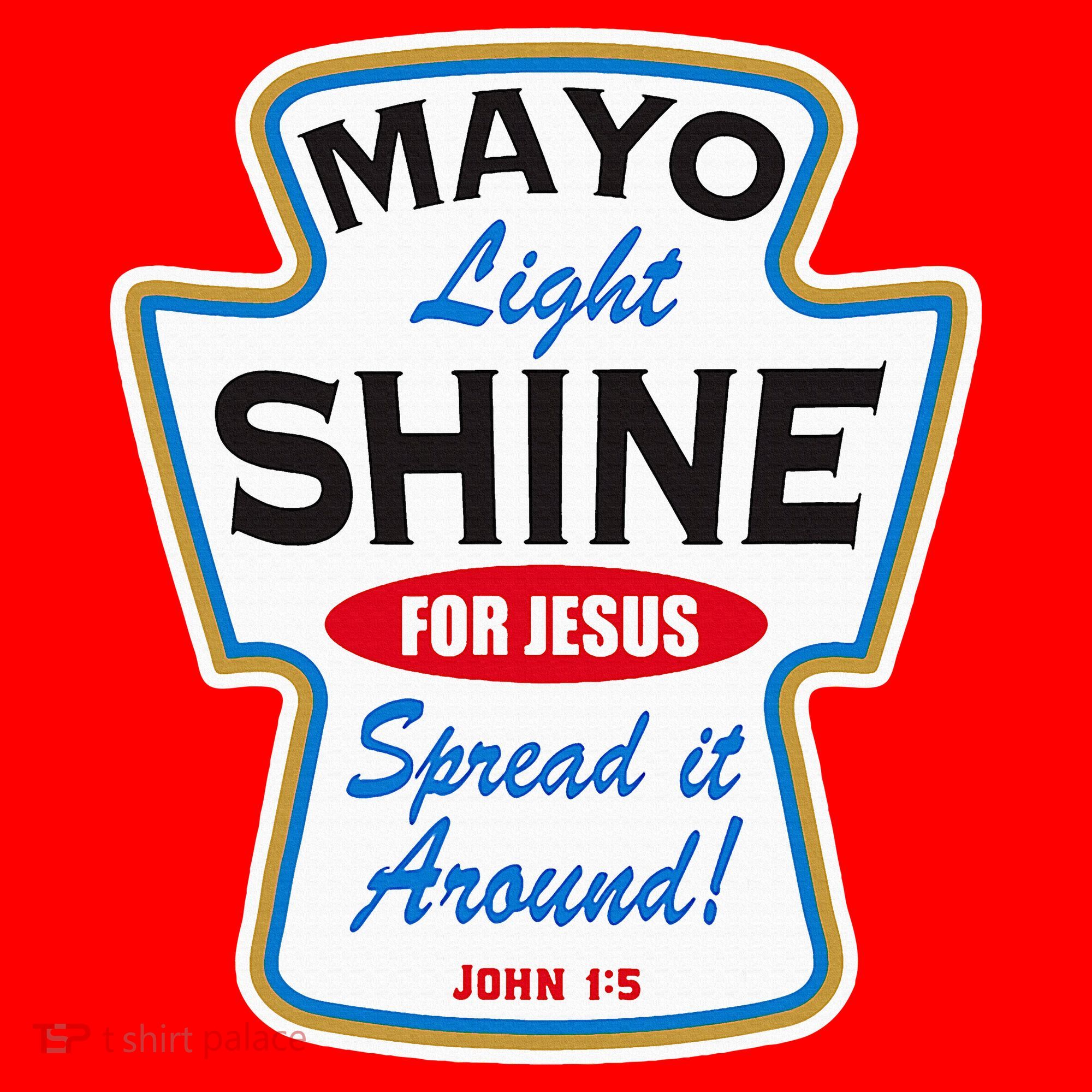 Mayo Light Shine Funny Christian Santa Hat