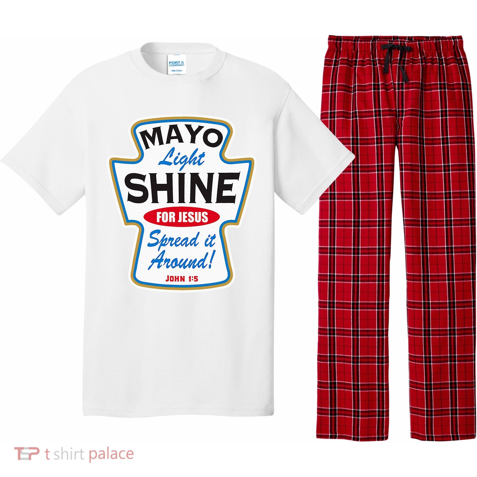 Mayo Light Shine Funny Christian Pajama Set