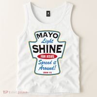 Mayo Light Shine Funny Christian Tank Top thumb 2