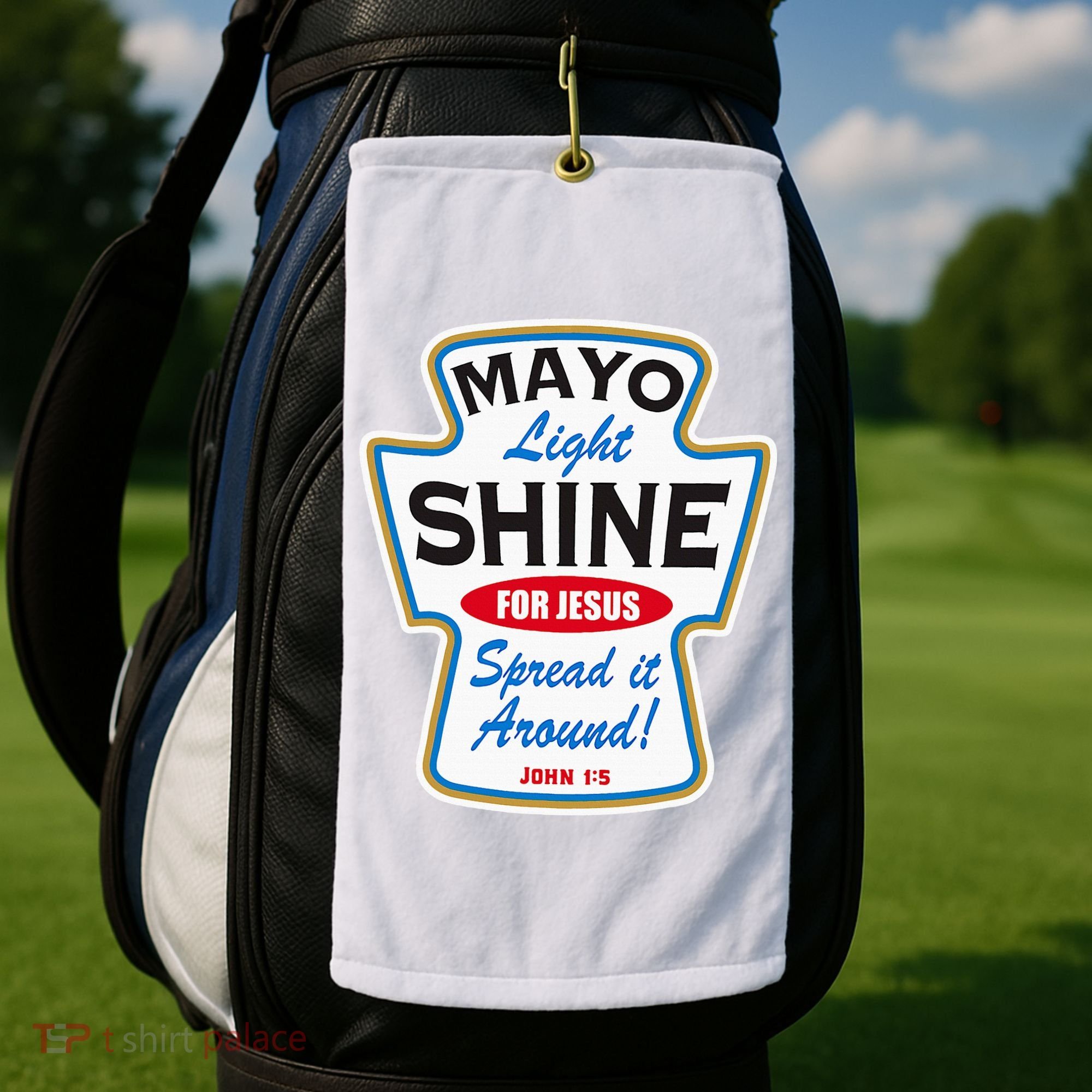 Mayo Light Shine Funny Christian Golf Towel