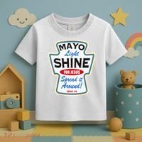 Mayo Light Shine Funny Christian Toddler T-Shirt thumb 3